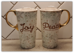 Joy and Peace mugs